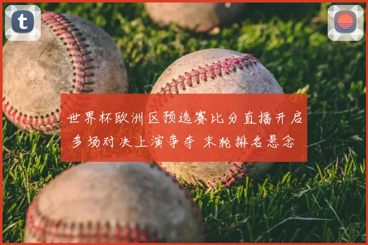 世界杯欧洲区预选赛比分直播开启 多场对决上演争夺 末轮排名悬念待解